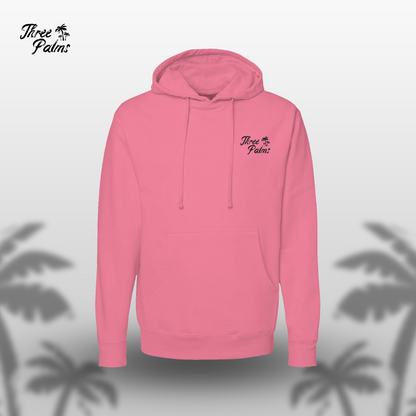 Tropical Bloom Three Palms Hoodie